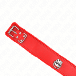 Comprar KINK - COLLAR CON CORREA 116 CM CON TACHUELAS PLATEADAS MODELO 4 ROJO AJUSTABLE 40-48 CM X 6 CM al mejor precio - Envíos Discretos