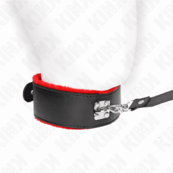 Comprar KINK - COLLAR CON CORREA 116 CM DE PIEL ROJO AJUSTABLE 40-48 CM X 6 CM al mejor precio - Envíos Discretos