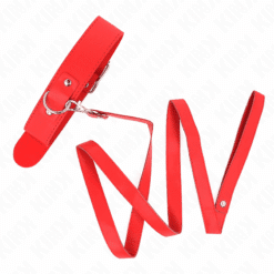 Comprar KINK - COLLAR CON CORREA 116 CM FINO ROJO AJUSTABLE 32-50 CM X 8 CM al mejor precio - Envíos Discretos