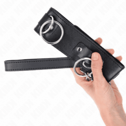 Comprar KINK - COLLAR CON CORREA 65 CM 3 ANILLOS MODELO 2 AJUSTABLE 36-43 CM X 5 CM al mejor precio - Envíos Discretos
