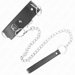 Comprar KINK - COLLAR CON CORREA 65 CM 3 ANILLOS MODELO 2 AJUSTABLE 36-43 CM X 5 CM al mejor precio - Envíos Discretos