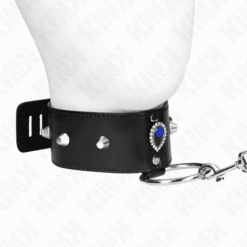 Comprar KINK - COLLAR CON CORREA 65 CM CON DIAMANTES AZULES AJUSTABLE 36-43 CM X 5 CM al mejor precio - Envíos Discretos