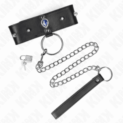 Comprar KINK - COLLAR CON CORREA 65 CM CON DIAMANTES AZULES AJUSTABLE 36-43 CM X 5 CM al mejor precio - Envíos Discretos
