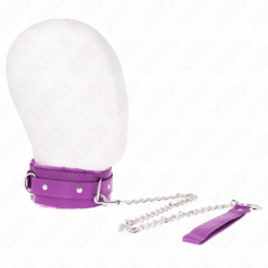 Comprar KINK - COLLAR CON CORREA 65 CM CON RESTRICCIONES MORADO AJUSTABLE 36-42 CM X 5.5 CM al mejor precio - Envíos Discretos