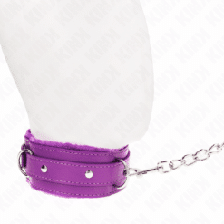 Comprar KINK - COLLAR CON CORREA 65 CM CON RESTRICCIONES MORADO AJUSTABLE 36-42 CM X 5.5 CM al mejor precio - Envíos Discretos