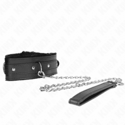 Comprar KINK - COLLAR CON CORREA 65 CM CON RESTRICCIONES NEGRO AJUSTABLE 36-42 CM X 5.5 CM al mejor precio - Envíos Discretos