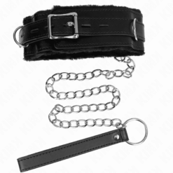 Comprar KINK - COLLAR CON CORREA 65 CM CON RESTRICCIONES NEGRO AJUSTABLE 36-42 CM X 5.5 CM al mejor precio - Envíos Discretos