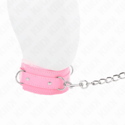 Comprar KINK - COLLAR CON CORREA 65 CM CON RESTRICCIONES ROSA AJUSTABLE 36-42 CM X 5.5 CM al mejor precio - Envíos Discretos