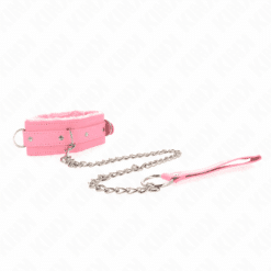 Comprar KINK - COLLAR CON CORREA 65 CM CON RESTRICCIONES ROSA AJUSTABLE 36-42 CM X 5.5 CM al mejor precio - Envíos Discretos
