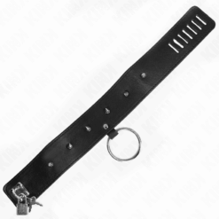 Comprar KINK - COLLAR CON CORREA 65 CM CON TACHUELAS PLATEADAS MODELO 2 AJUSTABLE 36-43 CM X 5 CM al mejor precio - Envíos Discretos