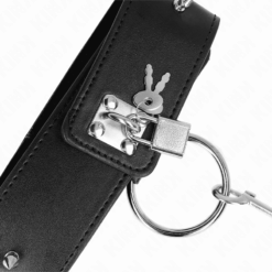 Comprar KINK - COLLAR CON CORREA 65 CM CON TACHUELAS PLATEADAS MODELO 2 AJUSTABLE 36-43 CM X 5 CM al mejor precio - Envíos Discretos