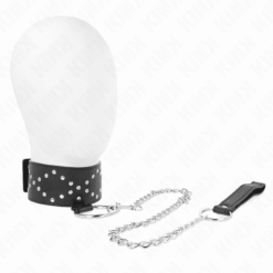 Comprar KINK - COLLAR CON CORREA 65 CM CON TACHUELAS PLATEADAS MODELO 3 AJUSTABLE 36-43 CM X 5 CM al mejor precio - Envíos Discretos