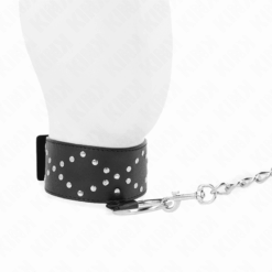 Comprar KINK - COLLAR CON CORREA 65 CM CON TACHUELAS PLATEADAS MODELO 3 AJUSTABLE 36-43 CM X 5 CM al mejor precio - Envíos Discretos