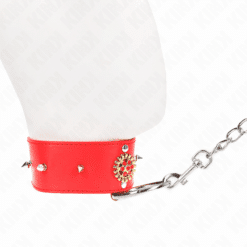 Comprar KINK - COLLAR CON CORREA 65 CM CUELLO DE DIAMANTES ROJO AJUSTABLE 35-51 CM X 7 CM al mejor precio - Envíos Discretos