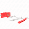 Comprar KINK - COLLAR CON CORREA 65 CM CUELLO DE DIAMANTES ROJO AJUSTABLE 35-51 CM X 7 CM al mejor precio - Envíos Discretos