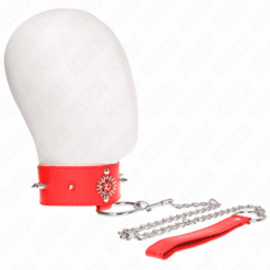 Comprar KINK - COLLAR CON CORREA 65 CM CUELLO DE DIAMANTES ROJO AJUSTABLE 35-51 CM X 7 CM al mejor precio - Envíos Discretos