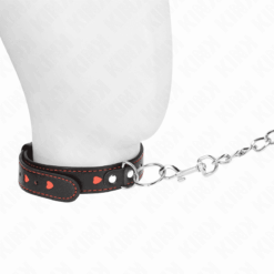Comprar KINK - COLLAR CON CORREA 65 CM DETALLES CORAZÓN 52.5 X 2.5 CM al mejor precio - Envíos Discretos
