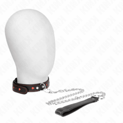 Comprar KINK - COLLAR CON CORREA 65 CM DETALLES CORAZÓN 52.5 X 2.5 CM al mejor precio - Envíos Discretos