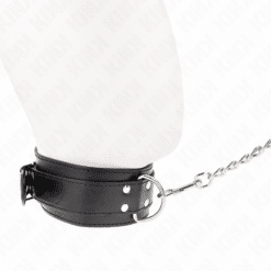 Comprar KINK - COLLAR CON CORREA 65 CM HEBILLAS PLATEADAS AJUSTABLE 33-46 CM X 5.5 CM al mejor precio - Envíos Discretos