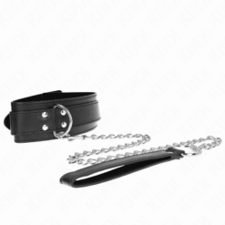 Comprar KINK - COLLAR CON CORREA 65 CM HEBILLAS PLATEADAS AJUSTABLE 33-46 CM X 5.5 CM al mejor precio - Envíos Discretos