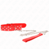 Comprar KINK - COLLAR CON CORREA 65 CM REMACHE ANILLA ROJO AJUSTABLE 36-50 CM X 3.8 CM al mejor precio - Envíos Discretos