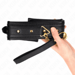 Comprar KINK - COLLAR CON CORREA ESPONJA IMITACIÓN CUERO MODELO 1 AJUSTABLE 37-54 CM X 3 CM al mejor precio - Envíos Discretos