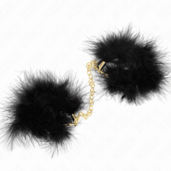 Comprar KINK - ESPOSAS DE PLUMAS NEGRO CON CADENA DORADA MODELO 2 al mejor precio - Envíos Discretos
