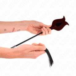 Comprar KINK - LÁTIGO DE BORLA DE SILICONA CON FORMA DE ROSA 45 CM al mejor precio - Envíos Discretos