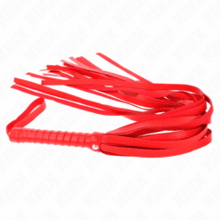 Comprar KINK - LÁTIGO DE COLA LARGA Y MANGO CORTO ROJO 70 CM al mejor precio - Envíos Discretos