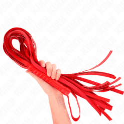 Comprar KINK - LÁTIGO DE COLA LARGA Y MANGO CORTO ROJO 70 CM al mejor precio - Envíos Discretos