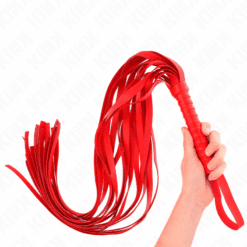 Comprar KINK - LÁTIGO DE COLA LARGA Y MANGO CORTO ROJO 70 CM al mejor precio - Envíos Discretos