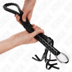 Comprar KINK - LÁTIGO DE SERPIENTE CON ANILLO DE MANO NEGRO 65 CM al mejor precio - Envíos Discretos