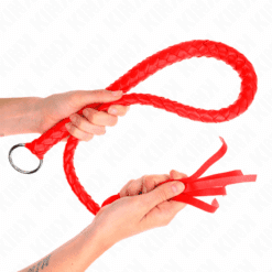 Comprar KINK - LÁTIGO DE SERPIENTE CON ANILLO DE MANO ROJO 65 CM al mejor precio - Envíos Discretos