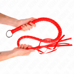 Comprar KINK - LÁTIGO DE SERPIENTE CON ANILLO DE MANO ROJO 65 CM al mejor precio - Envíos Discretos