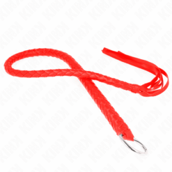 Comprar KINK - LÁTIGO DE SERPIENTE CON ANILLO DE MANO ROJO 65 CM al mejor precio - Envíos Discretos