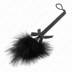 Comprar KINK - MASAJEADOR DE CUERDA DE NAILON CON PLUMAS PARA COSQUILLAS Y LAZO NEGRO 25 CM al mejor precio - Envíos Discretos