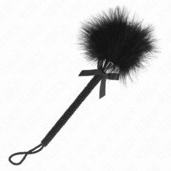 Comprar KINK - MASAJEADOR DE CUERDA DE NAILON CON PLUMAS PARA COSQUILLAS Y LAZO NEGRO 25 CM al mejor precio - Envíos Discretos
