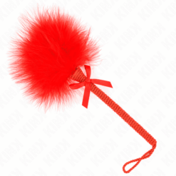 Comprar KINK - MASAJEADOR DE CUERDA DE NAILON CON PLUMAS PARA COSQUILLAS Y LAZO ROJO 25 CM al mejor precio - Envíos Discretos