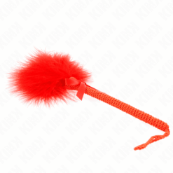 Comprar KINK - MASAJEADOR DE CUERDA DE NAILON CON PLUMAS PARA COSQUILLAS Y LAZO ROJO 25 CM al mejor precio - Envíos Discretos