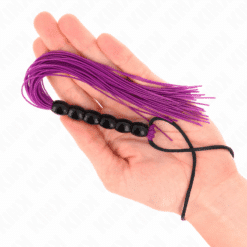 Comprar KINK - MINI LÁTIGO DE SILICONA CON AGARRE 6 BOLAS MORADO 26 CM al mejor precio - Envíos Discretos