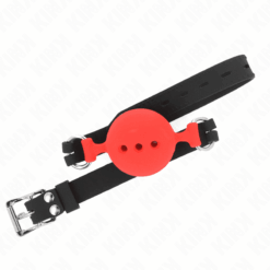 Comprar KINK - MORDAZA 55 x 2 CM DE BOLA 5 CM DE SILICONA COMPLETA TALLA L ROJO AJUSTABLE 35-51 CM al mejor precio - Envíos Discretos