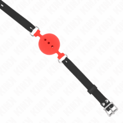 Comprar KINK - MORDAZA 55 x 2 CM DE BOLA 5 CM DE SILICONA COMPLETA TALLA L ROJO AJUSTABLE 35-51 CM al mejor precio - Envíos Discretos
