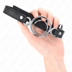 Comprar KINK - MORDAZA CON MÚLTIPLES JUNTAS TÓRICAS 5 CM NEGRO 63 X 2.5 CM al mejor precio - Envíos Discretos