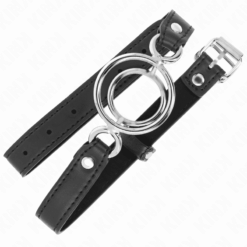Comprar KINK - MORDAZA CON MÚLTIPLES JUNTAS TÓRICAS 5 CM NEGRO 63 X 2.5 CM al mejor precio - Envíos Discretos
