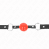 Comprar KINK - MORDAZA DE BOLA 4 CM CON CANDADO BOLA ROJA CORREA NEGRA 60 x 2 CM al mejor precio - Envíos Discretos