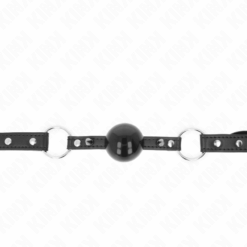 Comprar KINK - MORDAZA DE BOLA 4 CM CON REMACHE DE PUNTA Y CIERRE A PRESIÓN 65 x 2 CM al mejor precio - Envíos Discretos