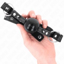 Comprar KINK - MORDAZA DE BOLA 4 CM CON REMACHE DE PUNTA Y CIERRE A PRESIÓN 65 x 2 CM al mejor precio - Envíos Discretos