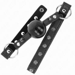 Comprar KINK - MORDAZA DE BOLA 4 CM CON REMACHE DE PUNTA Y CIERRE A PRESIÓN 65 x 2 CM al mejor precio - Envíos Discretos