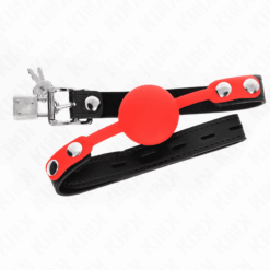 Comprar KINK - MORDAZA DE BOLA 4 CM DE SILICONA CON CANDADO 60 x 2 CM al mejor precio - Envíos Discretos