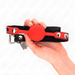 Comprar KINK - MORDAZA DE BOLA 4 CM DE SILICONA CON CANDADO 60 x 2 CM al mejor precio - Envíos Discretos